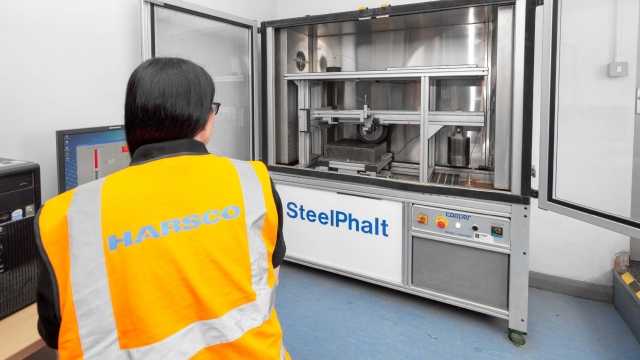 SteelPhalt team member at facility