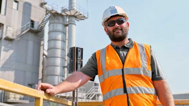 field worker at a plant