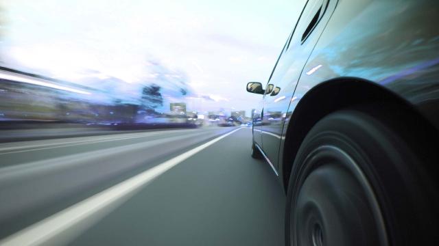 car driving on road